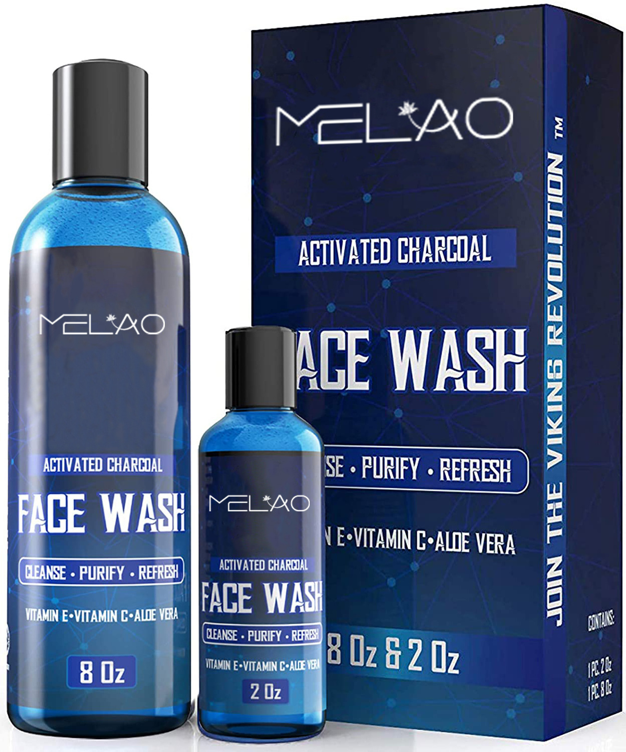 MELAO Best Selling Face Cleanser Foam Charcoal Facial Wash Foaming washing Smooth Aloe Vera Men's Face Wash