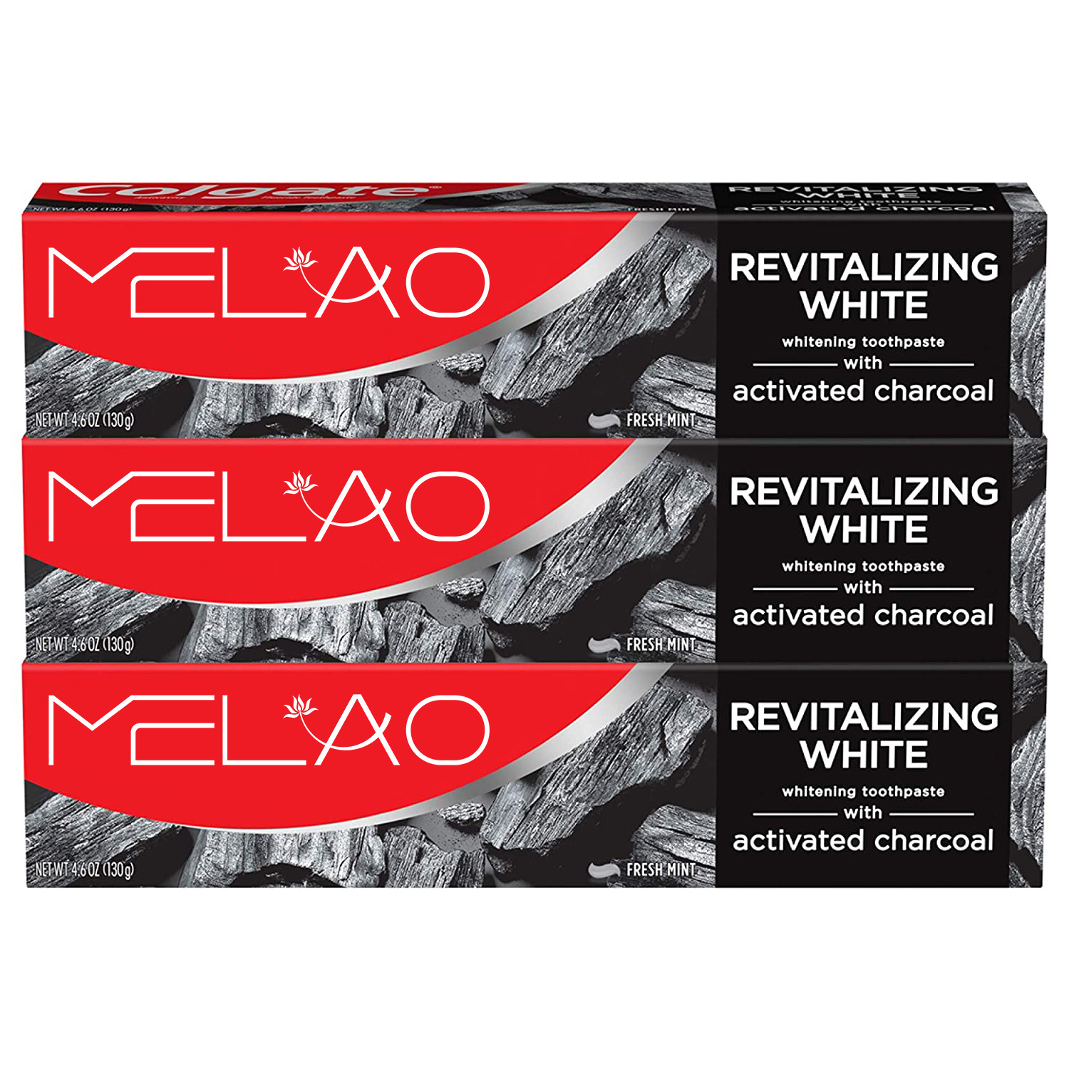 White Activated Charcoal Organic Coconut Oil Teeth Toothpaste Natural Teeth Vegan Fluoride-Free Sulfate-Free Black Toothpaste