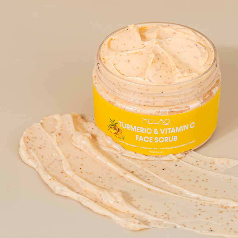 Herbal Turmeric Skin Brightening Scrub Cream Deep Cleansing Dead Skin Remove Face Exfoliating Scrub OEM ODM