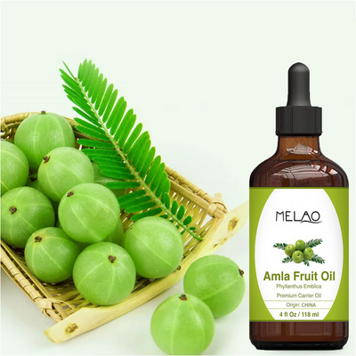 Premium Carrier Oil Scalp Massage Skin Care Face Oil Certified Organic Amla Hair Oil With Dropper