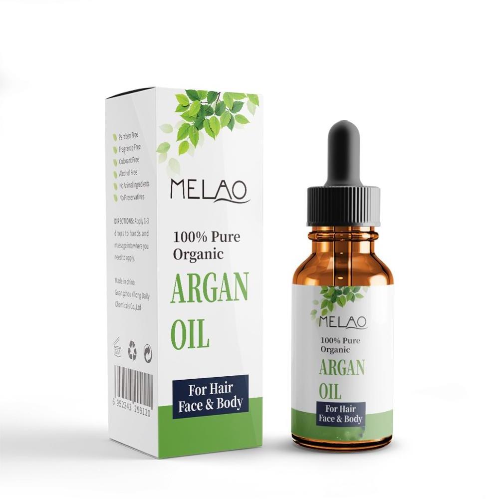 MELAO Hot selling private Label Best Quality Natural 100% Pure Organic Argan Oil treatment of  Hair Care