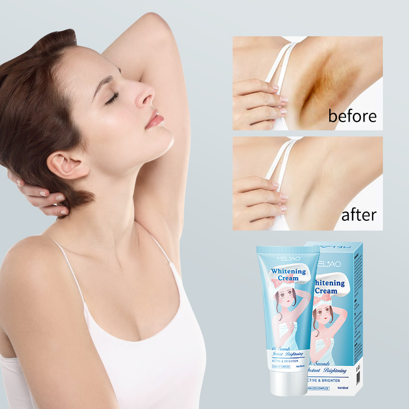 MELAO Organic Skin Care Black Underarm Armpit Lighting Cream Butt Knuckle Intimate Area Bleaching Whitening Cream For Women