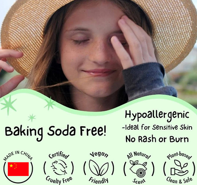 Private Label Baking Soda Free Aluminum Free Natural Deodorant Sensitive Skin 48 Hour Protection Kid Deodorant