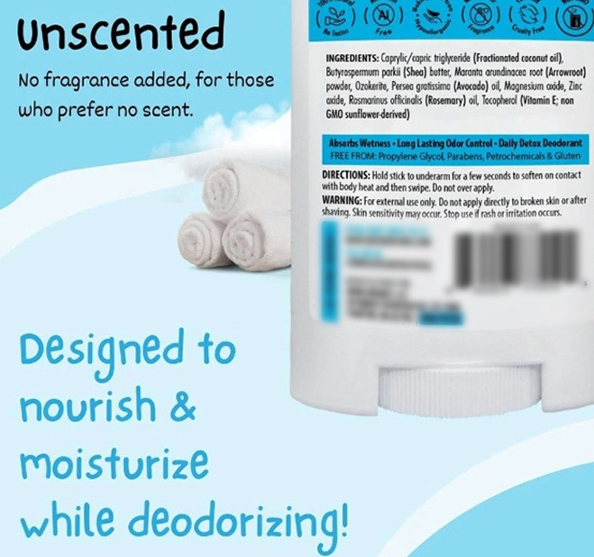 Private Label Baking Soda Free Aluminum Free Natural Deodorant Sensitive Skin 48 Hour Protection Kid Deodorant