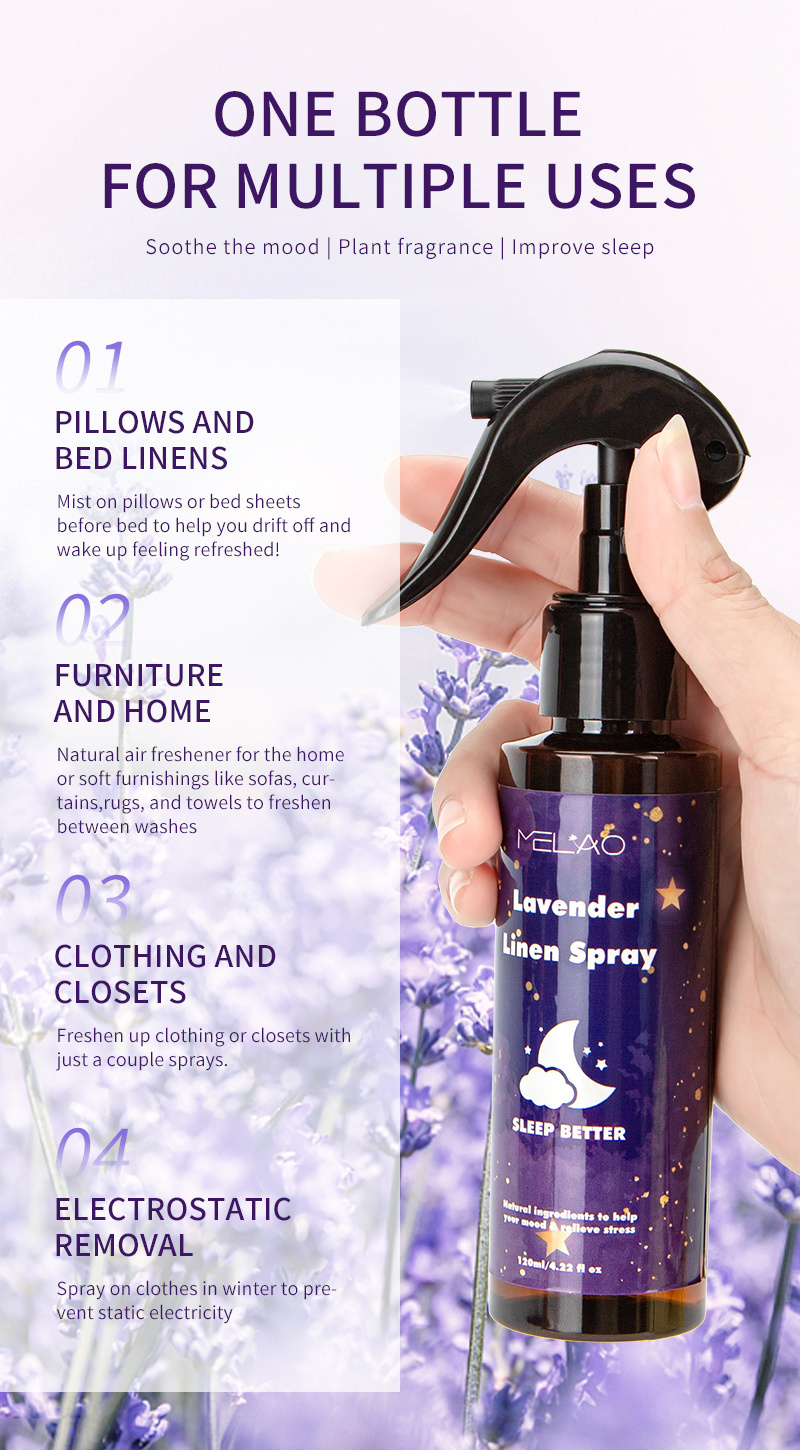 Natural Lavender Room Spray Pure Lavender Essential Oil and Chamomile Deep Sleep Pillow Spray Linen Aromatherapy Spray