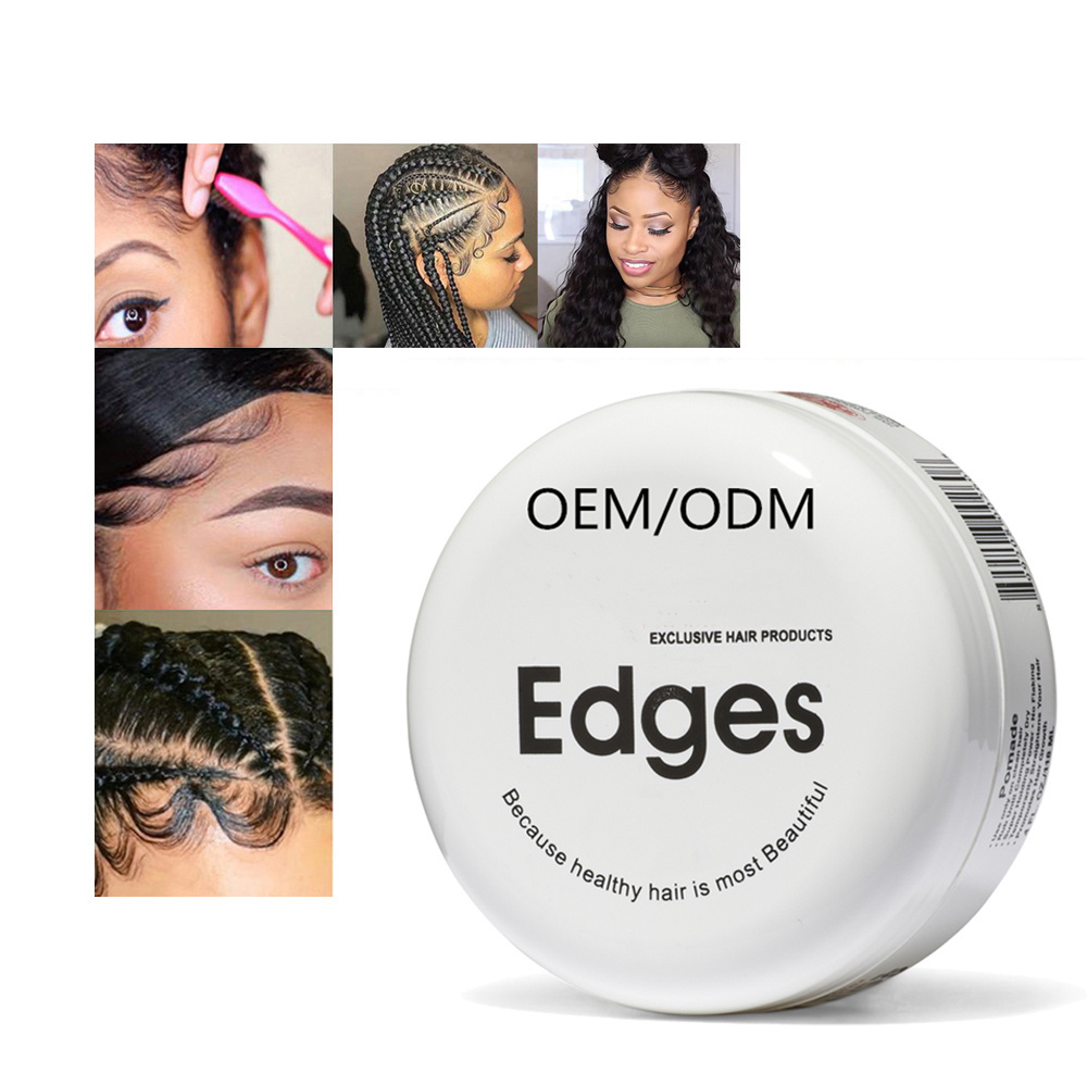 Edge Control Gel Vendor With Private Label Custom Extreme Strong Hold Extra Hair Styling Product Braid Gel Organic Edge Control