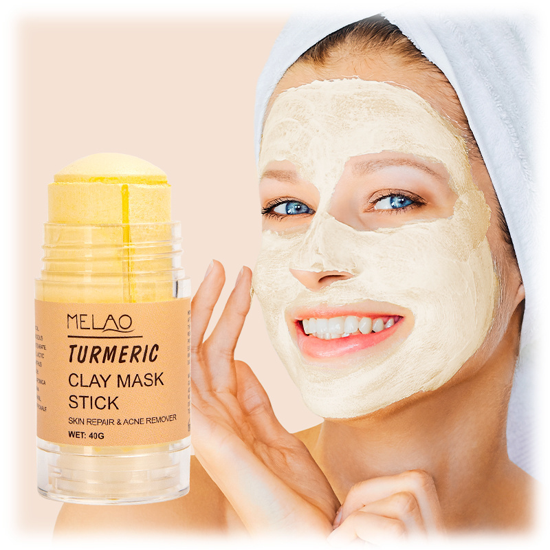 Private Label Acne Pimple Remover Whitening Mud Mask Brightening Organic Detox Turmeric Face Clay Mask Turmeric Mask Stick