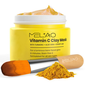 Organic Turmeric Mask Skincare Whitening Exfoliating Face Mud Clay Mask Turmeric Vitamin C Clay Mask