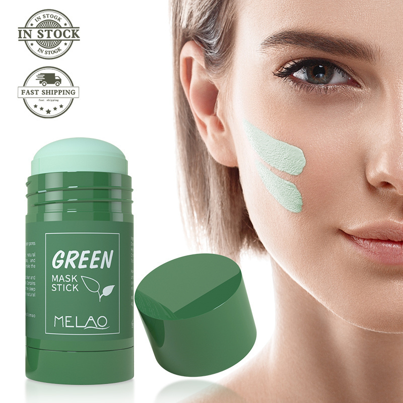 MELAO Private Label Green Mask Brighten And Balance Skin Matcha Clay Mud Mask Wholesale Green Tea Mask Stick