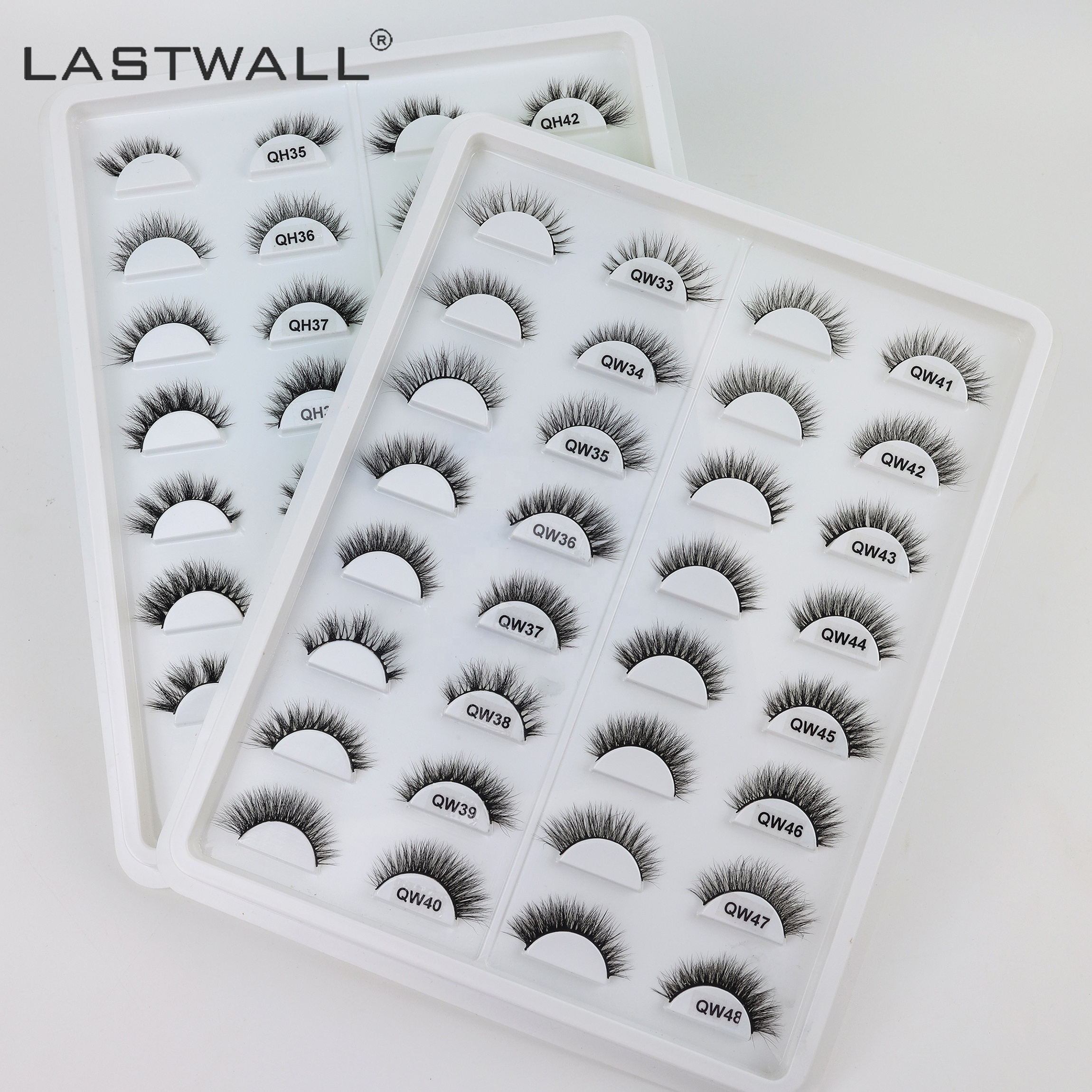 Wholesale Wispy faux mink eyelashes 3d Natural Cat Eye Short 12mm Strip Lashes With Packaging box