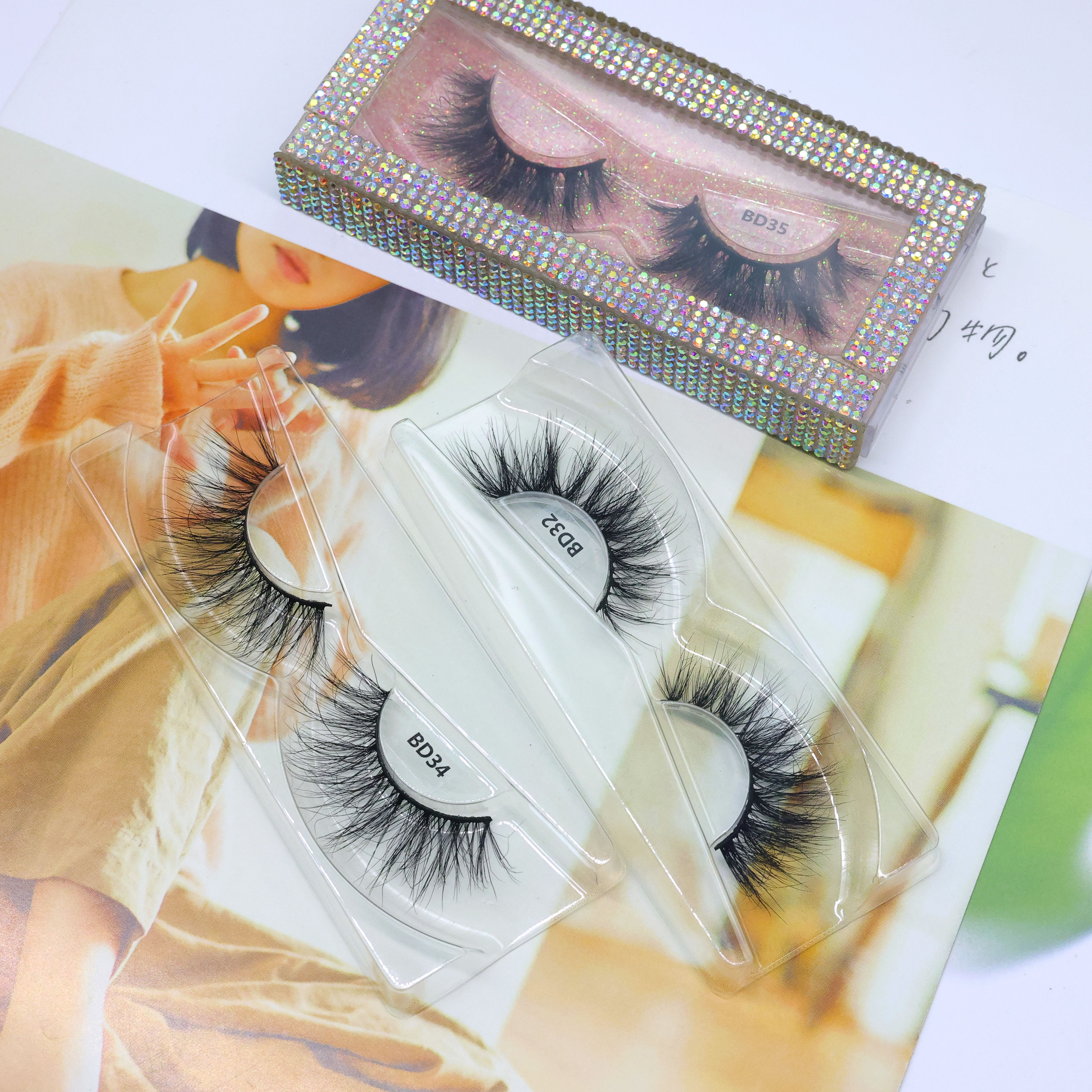 100% Real Mink self adhesive eye lashes wholesale vendor short mink eyelashes 3d mink short lashes