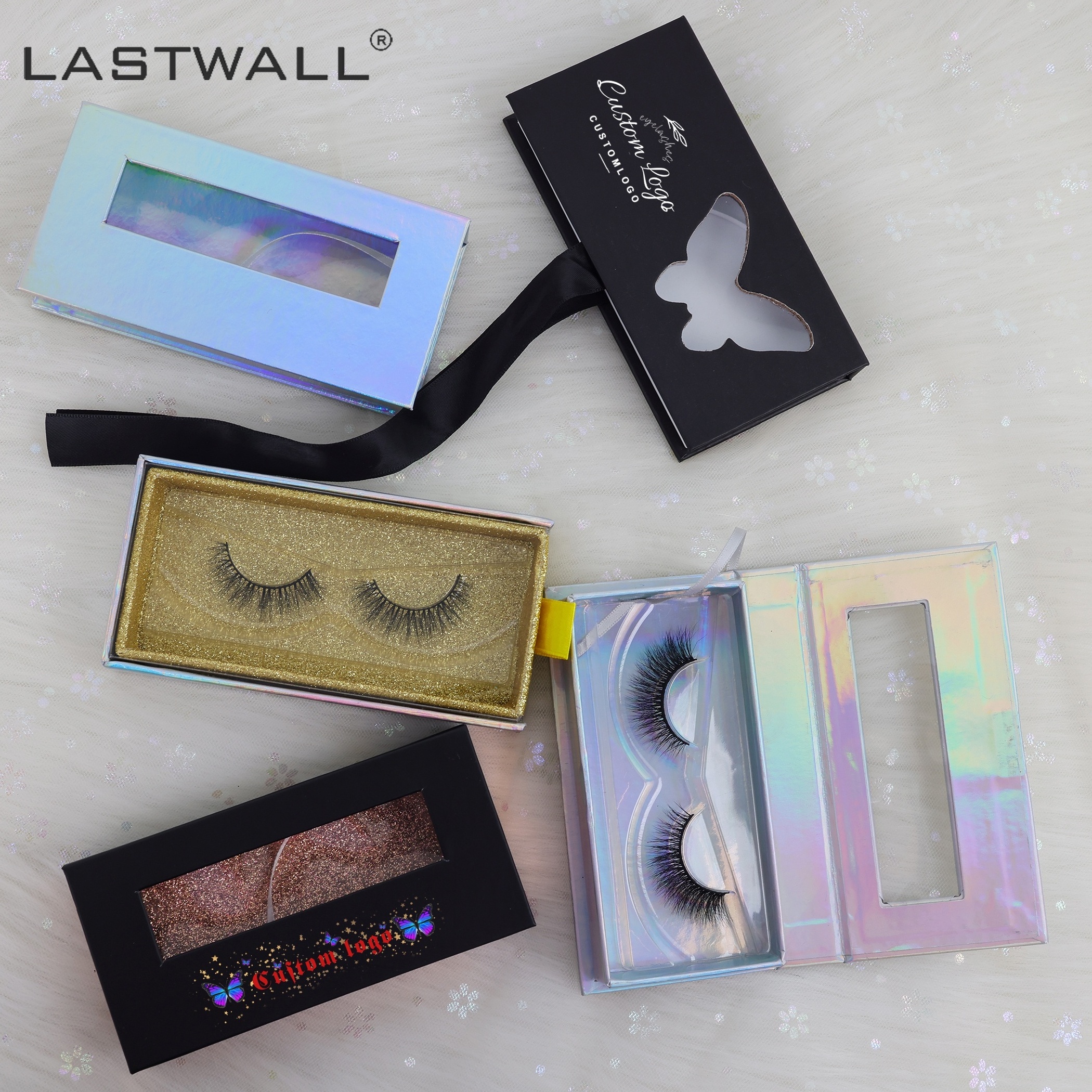 Wholesale Wispy faux mink eyelashes 3d Natural Cat Eye Short 12mm Strip Lashes With Packaging box