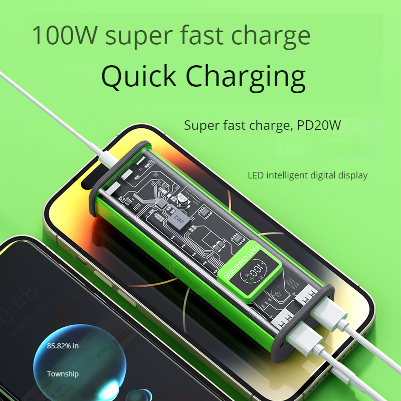 Portable Charger 100W 20000mAh USB C in & Out Power Bank Fast Charging PD 3.0 LED Display Phone Battery bank power bank