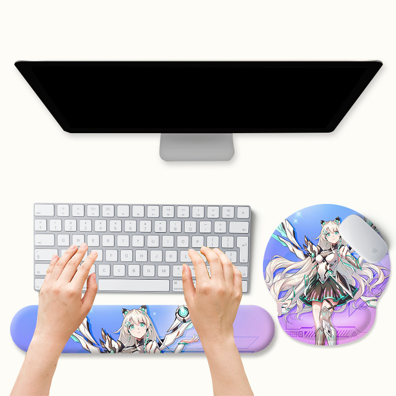 Custom Ergonomic 3D Soft Gel Wrist Rest Support Keyboard Mouse Pad With Wrist Rest Silicone Mouse Pad and Laptop Wrist Pad Gel