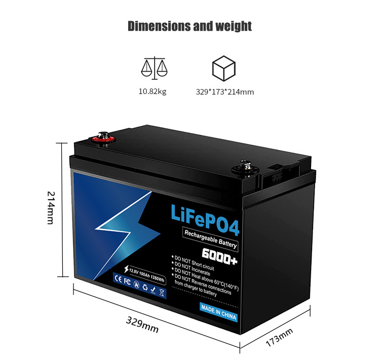 CE FCC Certified Solar Battery 12v 100ah Batterie Agli Ioni Di Litio 12v Lithium Ion Energy Storage Battery