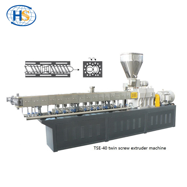 Bio Plastic Pellets Machine / Co-rotating Plastic Granules Twin Screw Extruder