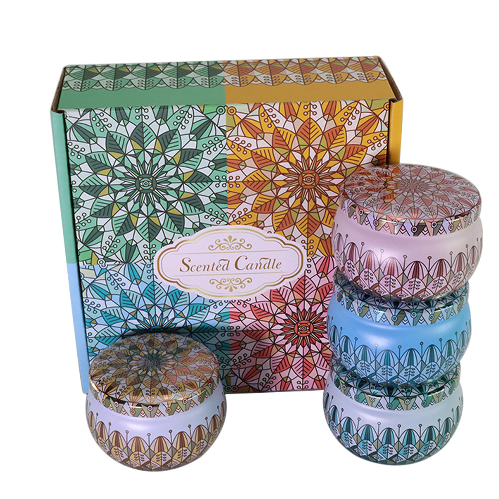 Wholesale Bulk Custom Private Label Soy Wax Wedding Tin Jar Gift set Fragrance Handmade Scented Candle