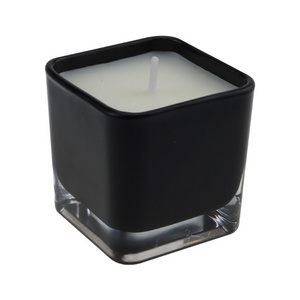 Wholesale Manufacturer Branded Black Glass Natural Wax 7.4 oz Scented Candles