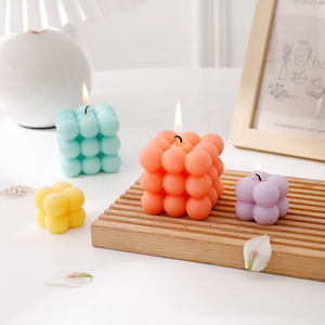 Wholesale Craft Bubble Art shape Mold Soy Paraffin Wax Mini Bubble Cubed Candle For Home Decoration