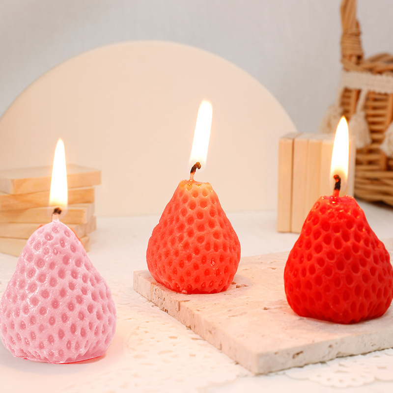 Wholesale Home Decoration Cute Shape Strawberry Silicon Scented Candle