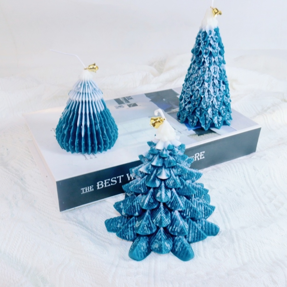 Wholesale Home Decoration Silicon mould Scented christmas tree Candle