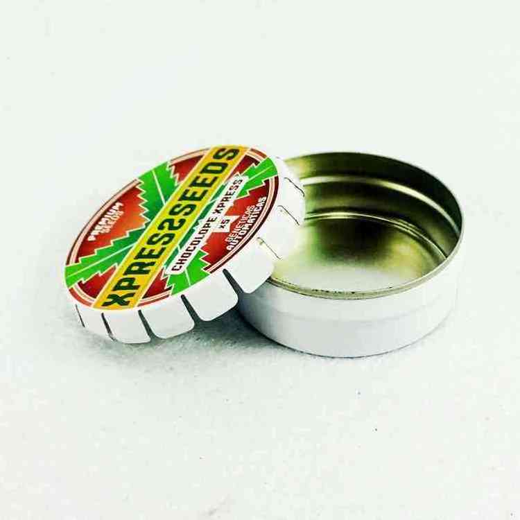 Wholesale Customized Metal Round  Click Clack Cail Candy Tin Packing Can Tin Ashtray