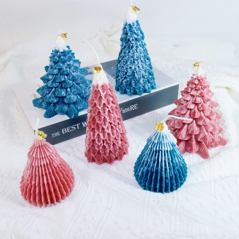 Wholesale Home Decoration Silicon mould Scented christmas tree Candle