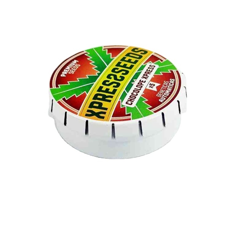 Wholesale Customized Metal Round  Click Clack Cail Candy Tin Packing Can Tin Ashtray