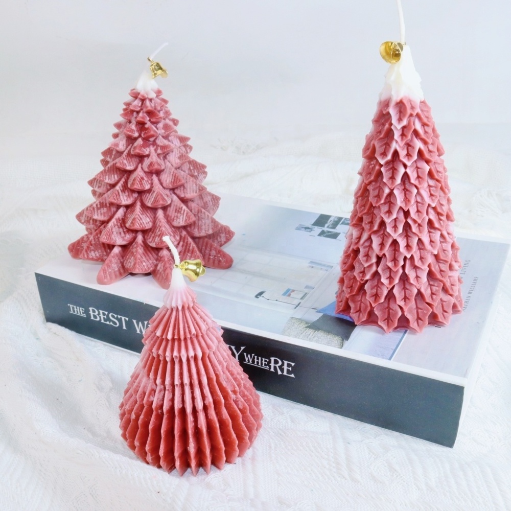 Wholesale Home Decoration Silicon mould Scented christmas tree Candle