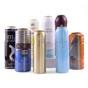 Factory custom empty 150ml 200ml400ml sunscreen air freshener aerosol spray paint aluminum can bottle