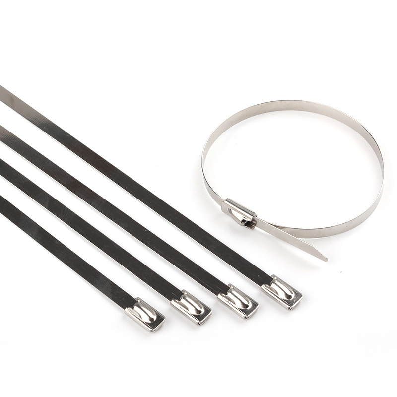 316 Ball-lock Cable Ties Self-Locking  Stainless Steel Ties 4.6*150 Cable Ties Stainless Steel