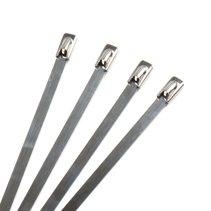 316 Ball-lock Cable Ties Self-Locking  Stainless Steel Ties 4.6*150 Cable Ties Stainless Steel