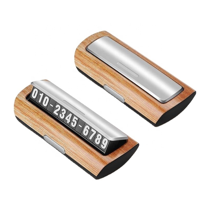 Ultra-thin Car Temporary Parking Card Phone Number Drawer Hideable Luminous One-click Hid Telephone Number Plate