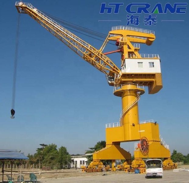 35 ton 40 ton 50 ton 60 ton 80 ton pedestal offshore fixed mobile harbor dock single jib hydraulic portal crane price