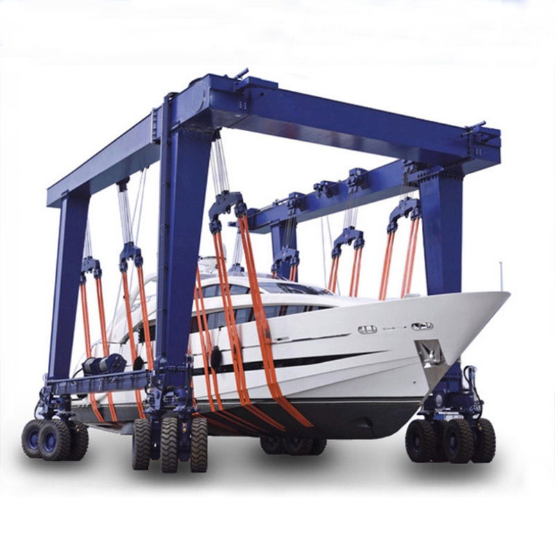 500 ton 600 ton boat straddle carrier marine boat gantri crane  200 ton travel boat lift crane