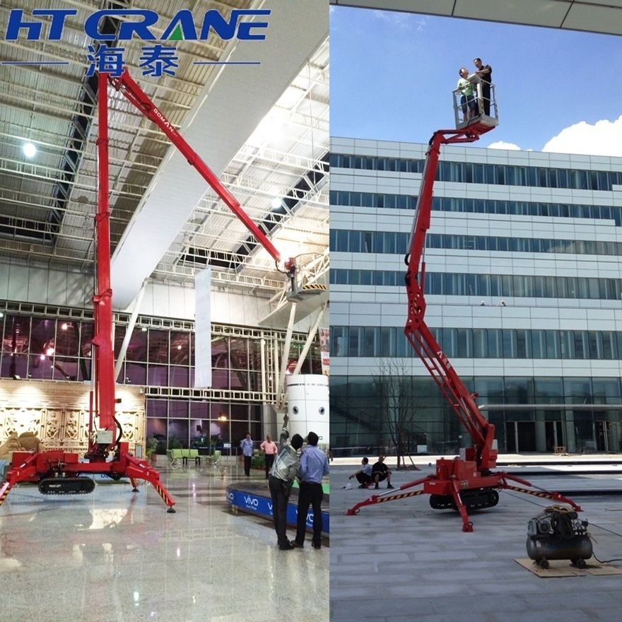 spider lift towable boom lifts for sale telescopic hydraulic lifting platform mobile work platform