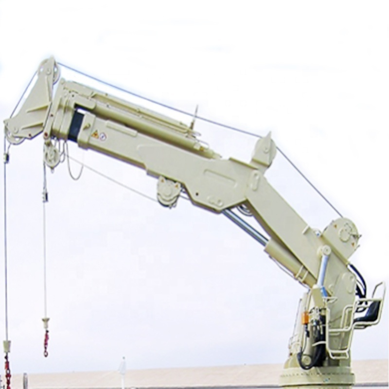 Automatic remote control 20t marine crane marine knuckle folding telescopic hydraulic crane