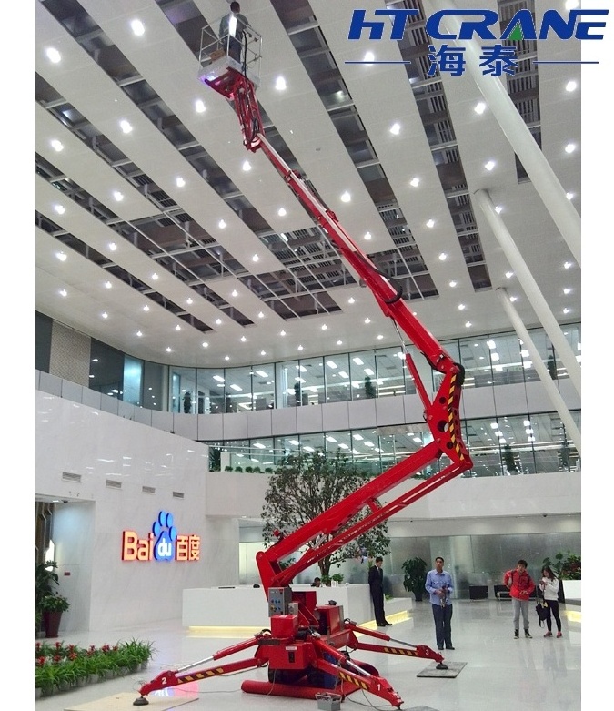 spider lift towable boom lifts for sale telescopic hydraulic lifting platform mobile work platform