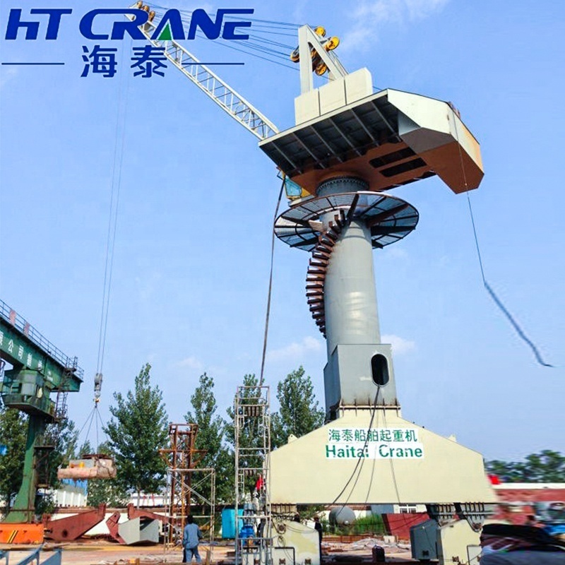 35 ton 40 ton 50 ton 60 ton 80 ton pedestal offshore fixed mobile harbor dock single jib hydraulic portal crane price