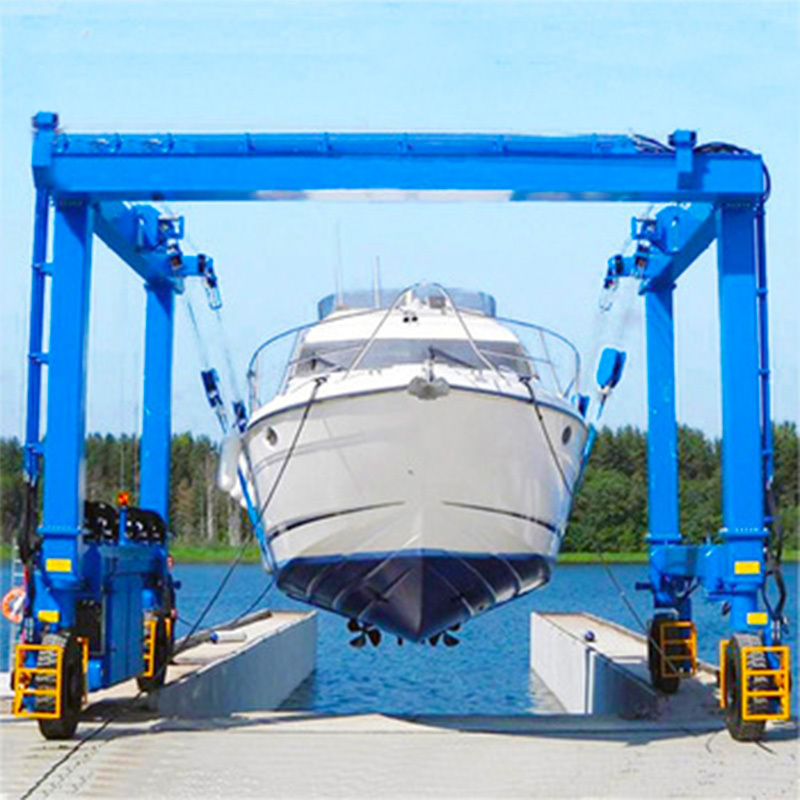 500 ton 600 ton boat straddle carrier marine boat gantri crane  200 ton travel boat lift crane