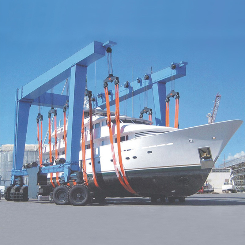 500 ton 600 ton boat straddle carrier marine boat gantri crane  200 ton travel boat lift crane