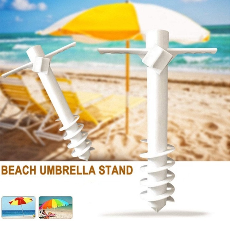 Beach Umbrella Sand Anchor, Umbrella Holder with 5 Spiral Screw, One Size Fits All Beach Umbrella