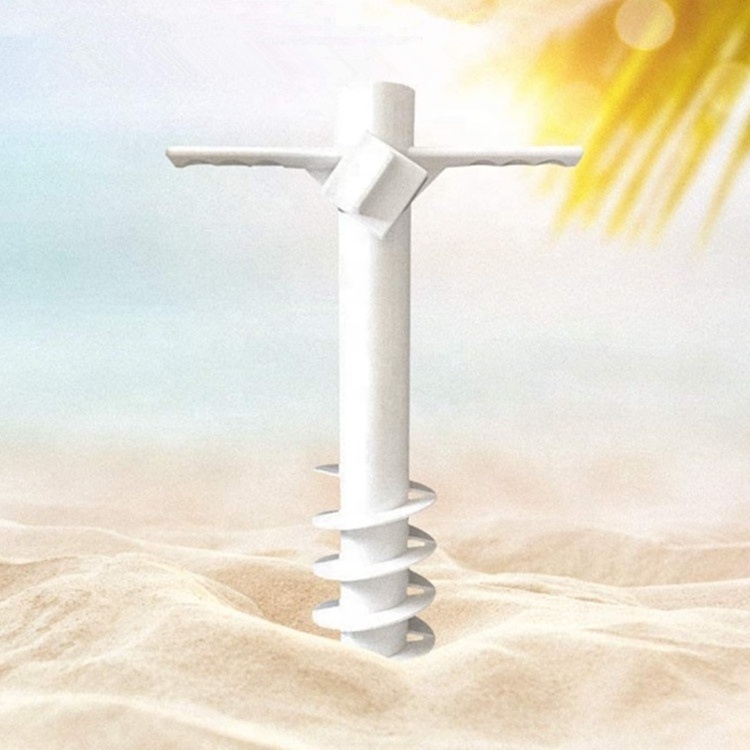 Beach Umbrella Sand Anchor, Umbrella Holder with 5 Spiral Screw, One Size Fits All Beach Umbrella