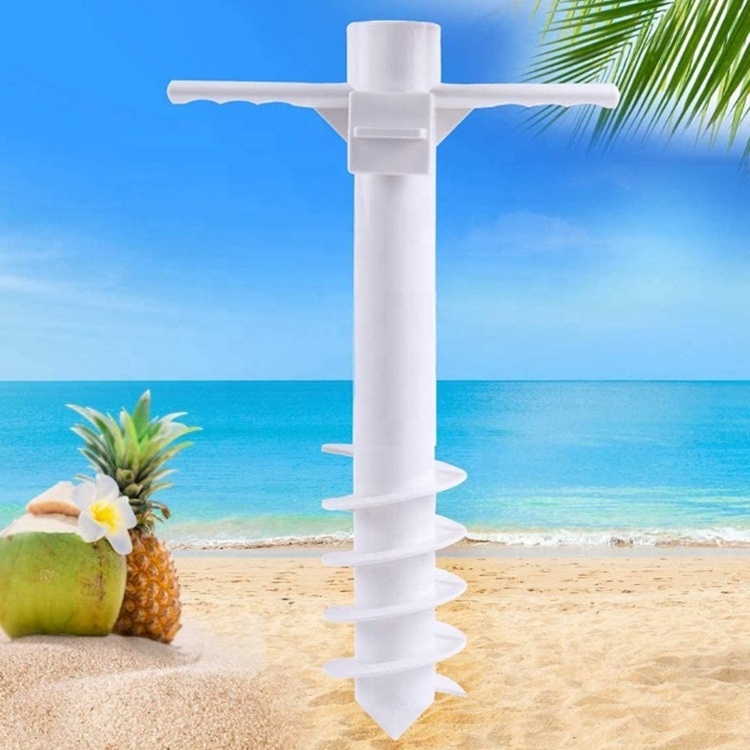 Beach Umbrella Sand Anchor, Umbrella Holder with 5 Spiral Screw, One Size Fits All Beach Umbrella