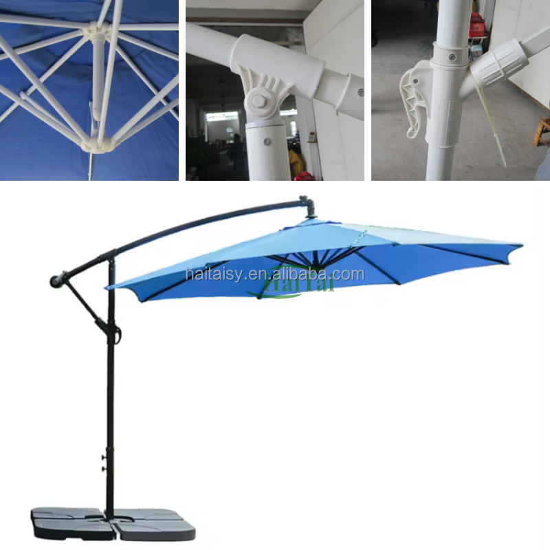 Outdoor Banana Umbrella Plastic Parts Cantilever Garden Patio Parasol Plastic Parts Set