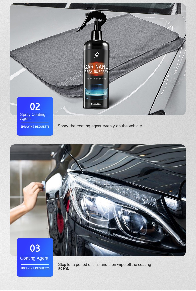 In Stock Car Scratch Repair 303 Graphene Nano Spray Coating Paint Care Factory Wholesale Car Paint Scratch Repair Nano Spray