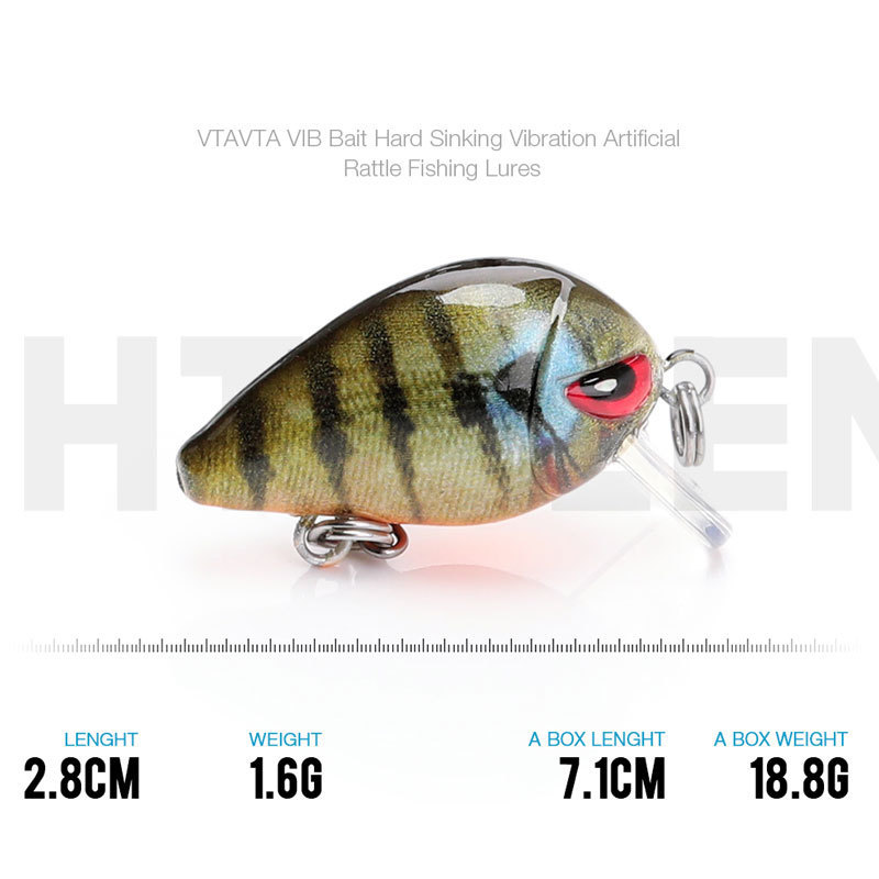 Lifelike swimming action 28mm 1.6g fish lure custom crankbait set mini crank bait lure for fishing