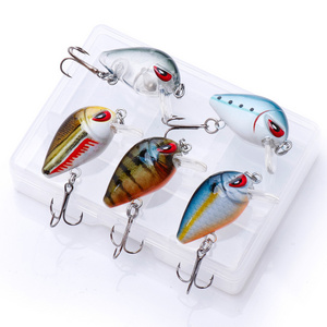 Lifelike swimming action 28mm 1.6g fish lure custom crankbait set mini crank bait lure for fishing