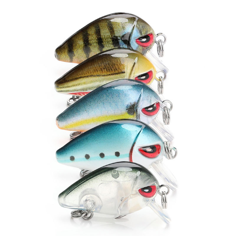 Lifelike swimming action 28mm 1.6g fish lure custom crankbait set mini crank bait lure for fishing