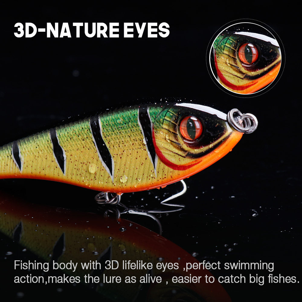 VTAVTA 9cm 21g Jerkbait Sinking VIB Fishing Lure Hard Artificial Jerk Bait Pike Fishing Wobblers Crankbait With ORIGIN Hooks